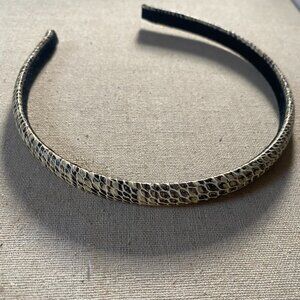 VINTAGE 1990s EXPRESS Snake Skin Leather Thin Head Band headband *OS*